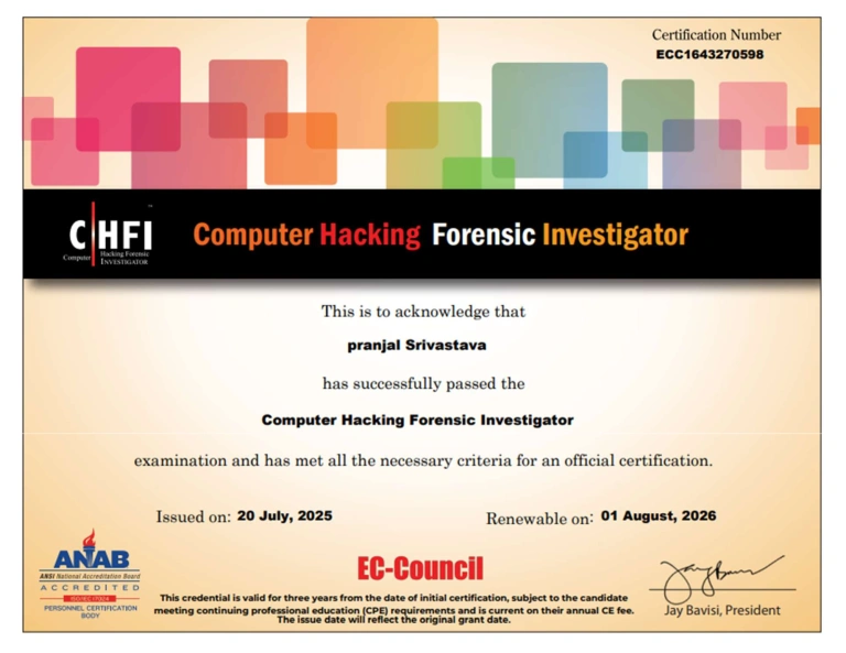 EC-Council Certificate 2